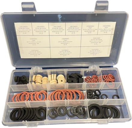 Fiber- en rubberringen assorti - 120 stuks