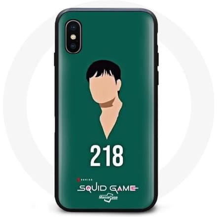 Coque - Squid Game - Iphone XS Max - Souple - Vert - Design inspiré de la série