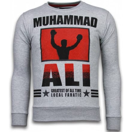 Local Fanatic Muhammad ali rhinestone sweater