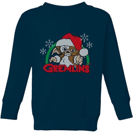 Gremlins Another Reason To Hate Christmas Kids' Christmas Jumper - Navy - 122/128 (7-8 jaar)