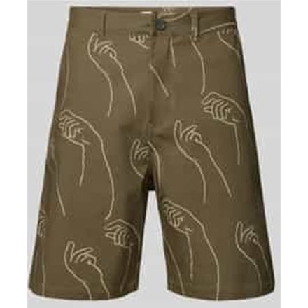 Korte regular fit broek met steekzakken, model 'fallon'