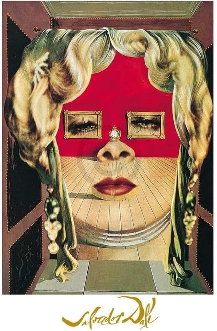 Kunstdruk Salvador Dali - Il volto di Mae West 60x80cm