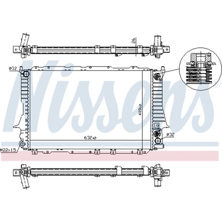 Radiator, motorkoeling NISSENS 60476
