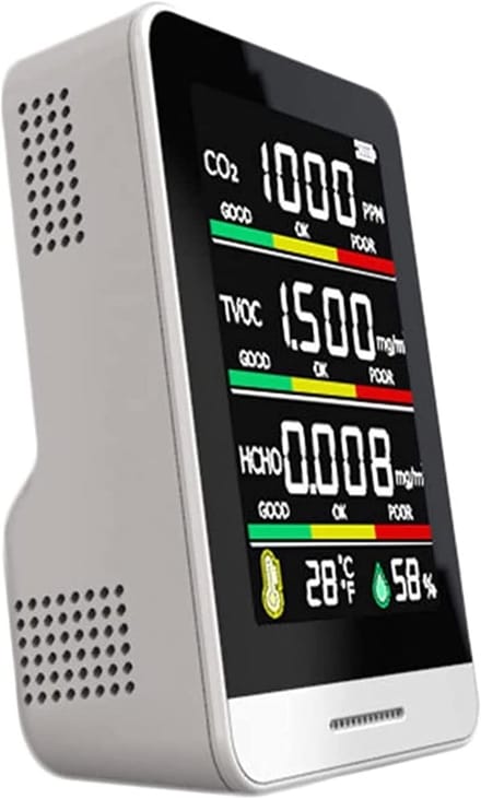 CO2-meter Vochtigheid - Luchtkwaliteit Sensor - Binnenklimaat Monitoren - Nauwkeurige NDIR-sensor - Temperatuur Weergave - Wit
