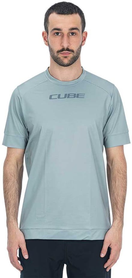 Cube Atx Korte Mouw Enduro Trui Grijs L Man