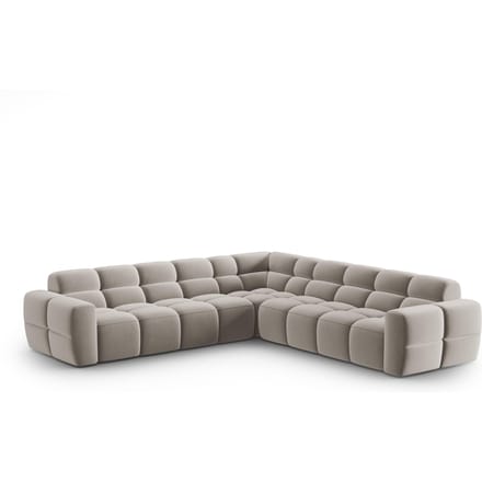 5-zits hoekbank Lisa velvet | Micadoni