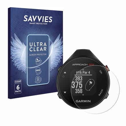 Savvies - Screenprotector voor Garmin Approach G12 - Folie Beschermfolie transparant 6 Stuks
