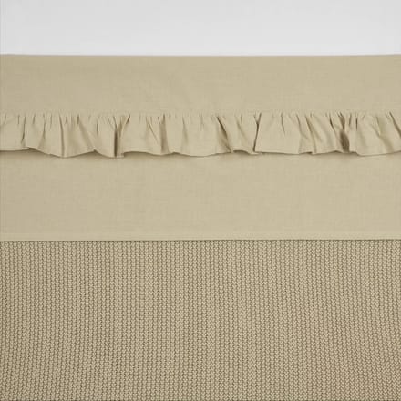 Meyco Baby Ruffle ledikant laken - sand - 100x150cm - 0.3 TOG