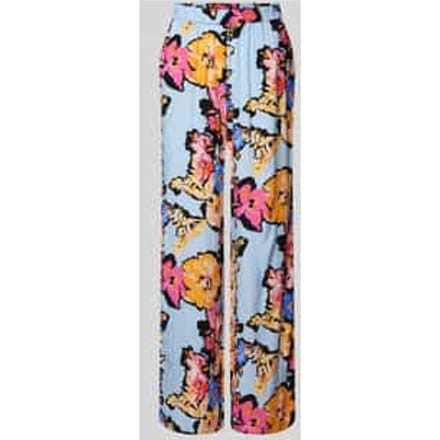 Stoffen broek van viscose met bloemenmotief, model 'SINNA'