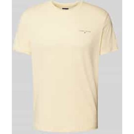 Regular fit T-shirt van puur katoen met labelprint