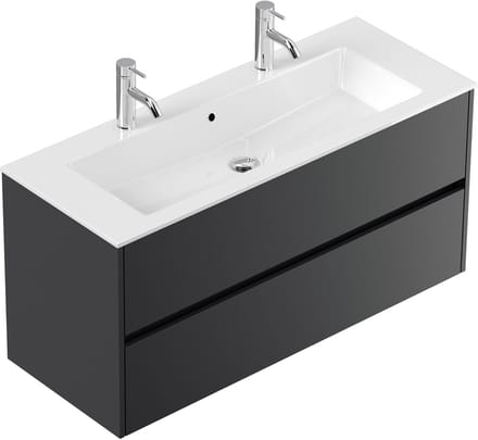 Badmeubel Phoenix Grafiet - Mineraal - Breedte 120 cm - Hoogte 58.5 cm - Diepte 46.5 cm