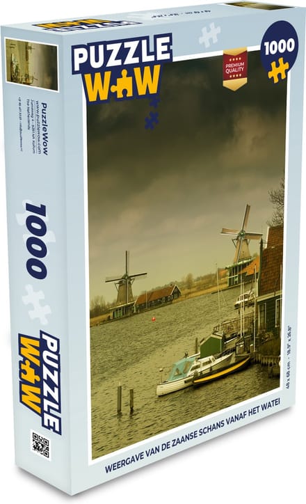 Puzzel Weergave van de Zaanse Schans vanaf het water - Legpuzzel - Puzzel 1000 stukjes volwassenen