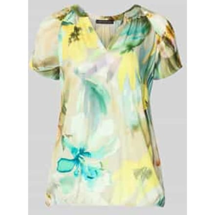 regular fit blouse van viscose in all-over look