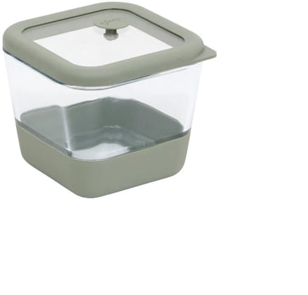 Siliglass vierkante bewaardoos 0,5 l, grijs