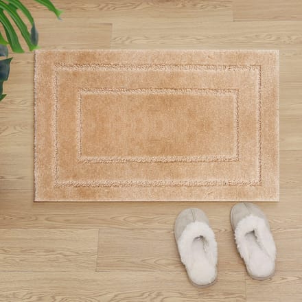 Badmat Antislip - Douchemat Toiletmat Wasbaar Waterabsorberend - Beige- 60x90 CM