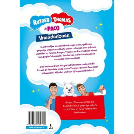 Het vriendenboek van Rutger, Thomas en Paco Vriendenboekjes