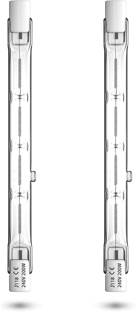 200W R7S Dimbare Halogeenlampen Warm Wit 2800K - 3900lm (2 Stuks)