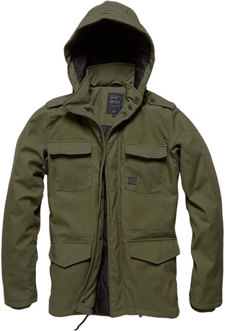 Vintage Industries Winterjas Darren Parka Dark Olive