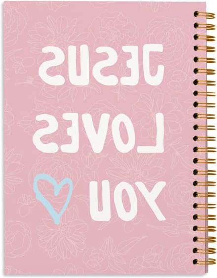 Bijbelstudie Notebook - Notitieboek Journal - Ideeën Opschrijven - Sterke Spiraalbinding - 5.5x8.3 Inch - Roze