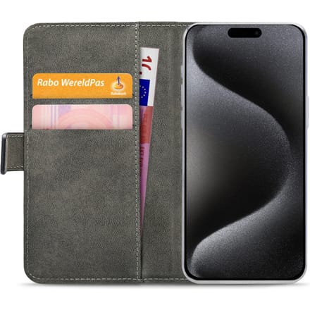iPhone 15 Pro Max Bookcase - Zwart
