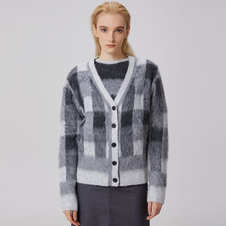Vest met ruitpatroon