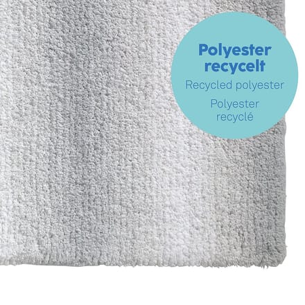 Badmat, 120 x 70 cm, Polyester, Rots Grijs - Kela | Ombre