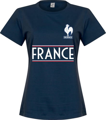 Frankrijk Dames Team T-Shirt - Navy - S