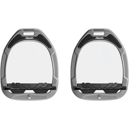 Aluminium stijgbeugels Incliné Grip Zwart/Zwart/Grijs Flex-On