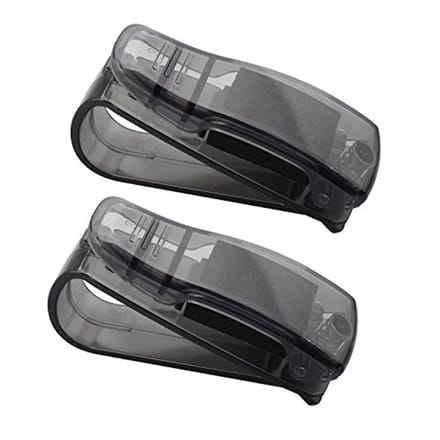2 Stuks Auto Zonnebril Houder - Zon Visor Clip met Ticket Card Clip - Auto Accessoires