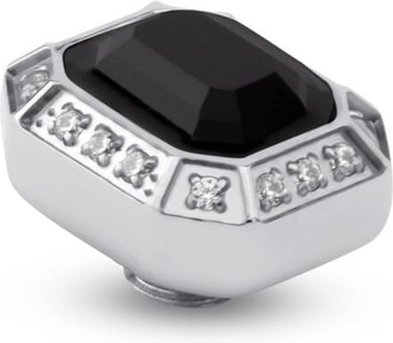 Melano Vivid Emerald CZ Steentje Jet | Zilver