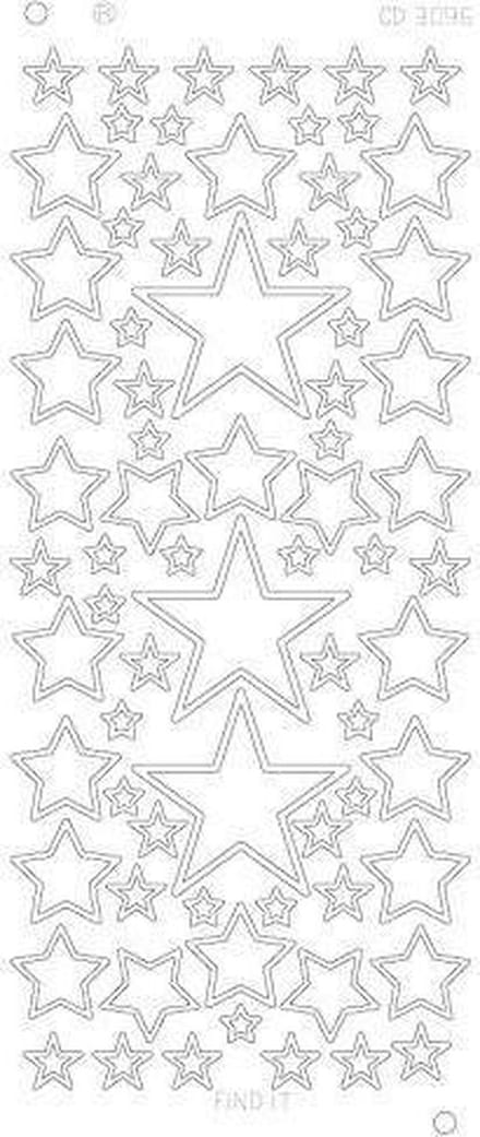 Stars various sizes Platinum - Goud 1 stuks