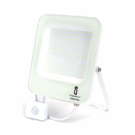 Buitenlamp wit met IR bewegingssensor | LED 100W~8900Lm=900W schijnwerper | daglichtwit 6500K | waterdicht IP65