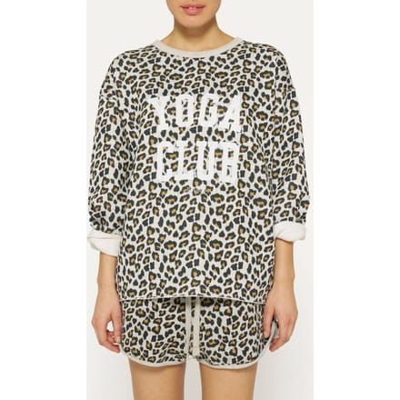 10DAYS Raw Edge Statement Sweater Leopard Light Grey Melee Größe: XXS | Strickpullover Outlet | Damen | Grau