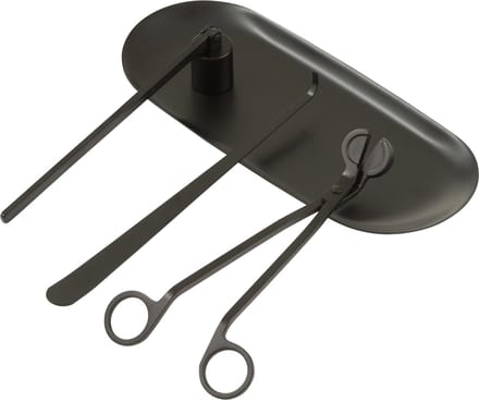 J-Line kaarsendief Candle Kit - ijzer - zwart
