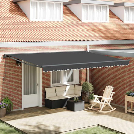 vidaXL Zijde Frame Antraciet 450 × 300 cm Polyester met PU-coating