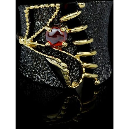 Amerikaanse Dames Gepersonaliseerde Design Ring Zwart Verguld Twee Kleuren No. 9 black
