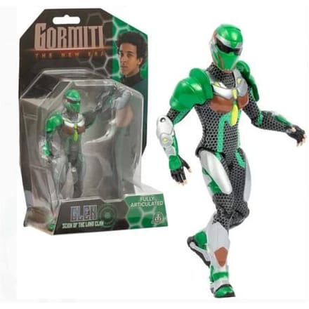 Figuur Gormiti 15 cm - Glen Scion Aarde - 9 gewrichten - Metaalachtig pantser effect