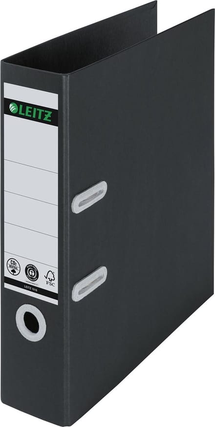 Leitz Recycle ordner, rug van 8 cm, zwart 10 stuks