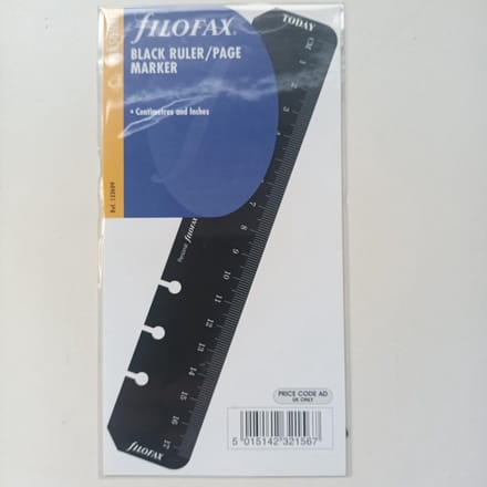 Filofax Personal Black Ruler Page Marker - navulling voor Filofax & Succes Standard