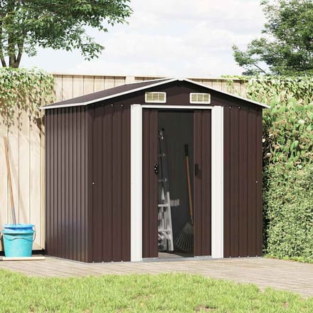 vidaXL - Tuinberging - 204x132x186 - cm - staal - bruin