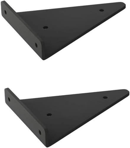 Plankdragers Wandmontage - Onzichtbare Steunen - Planken Bevestigen - Zware Belasting - 2 Stuks - Zwart