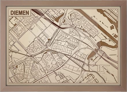 Decoratief Beeld - Houten Van Diemen - Hout - Bekroned - Bruin - 21 X 30 Cm