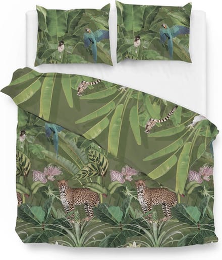 Zo! Home Raif Dekbedovertrek - Lits-jumeaux - 260x200/220 cm - Green