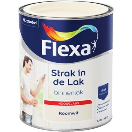 Flexa - Strak In De Lak Binnenlak Hoogglans - Roomwit - 750 Ml