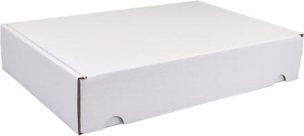 Postpakketdoos Golfkarton met deksel 315x215x60mm A4 wit