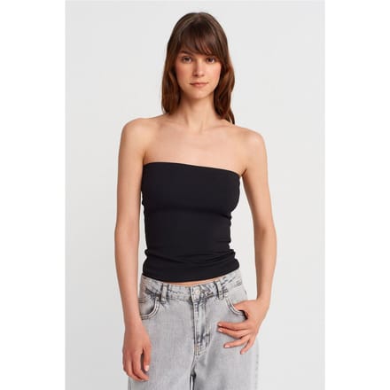 Strapless Slim-fit Jersey Blouse