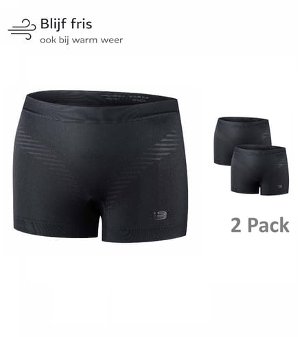 Brubeck B-LIGHT Dames Sportondergoed 2-Pack – Naadloze Boxer – Hardlopen, Wandelen en Reizen