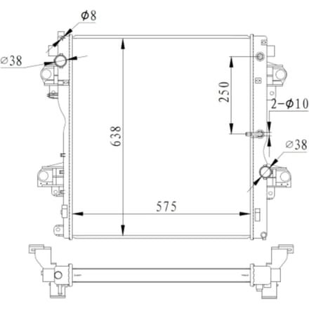 Radiator, motorkoeling NRF 550018