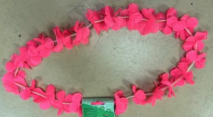 Toppers : Hawai slinger met lichtjes roze