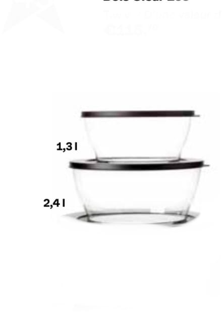 Tupperware clear kommen eco set